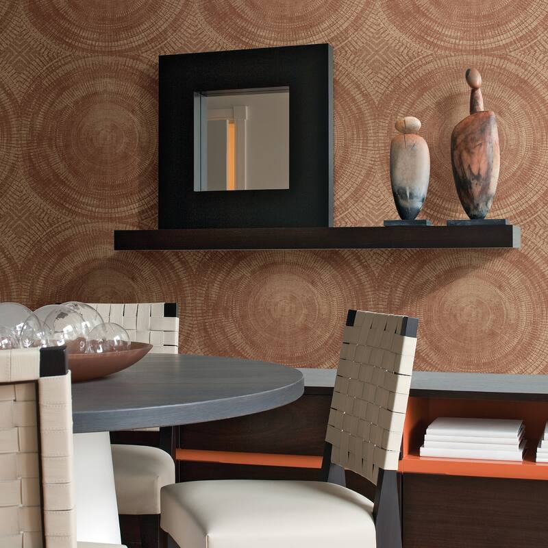 A-Street Prints Lalit Burnt Sienna Medallion Wallpaper