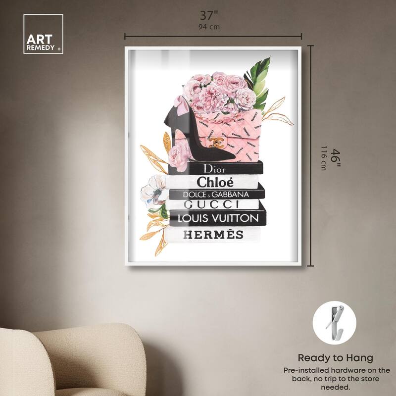 Floral Books Stack Shadowbox by Art Remedy