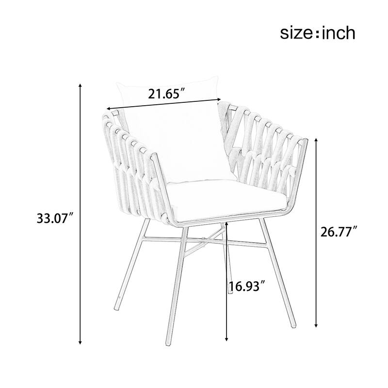 Outdoor Metal Chairs Set w/ 6 Chairs and 1 Extendable Table (Set of 7)