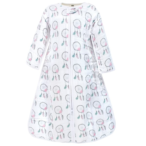 slide 1 of 1, Hudson Baby Infant Girl Long Sleeve Muslin Sleeping Bag, Wearable Blanket, Sleep Sack, Dream Catcher 0-6 Months - Dream Catcher