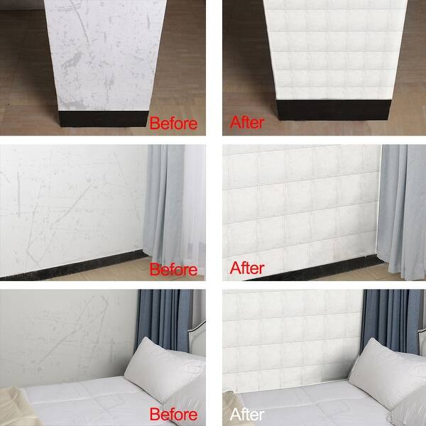 Shop 3d Wall Panels Foam Self Stick Felt Pad Decoration Wall Tiles