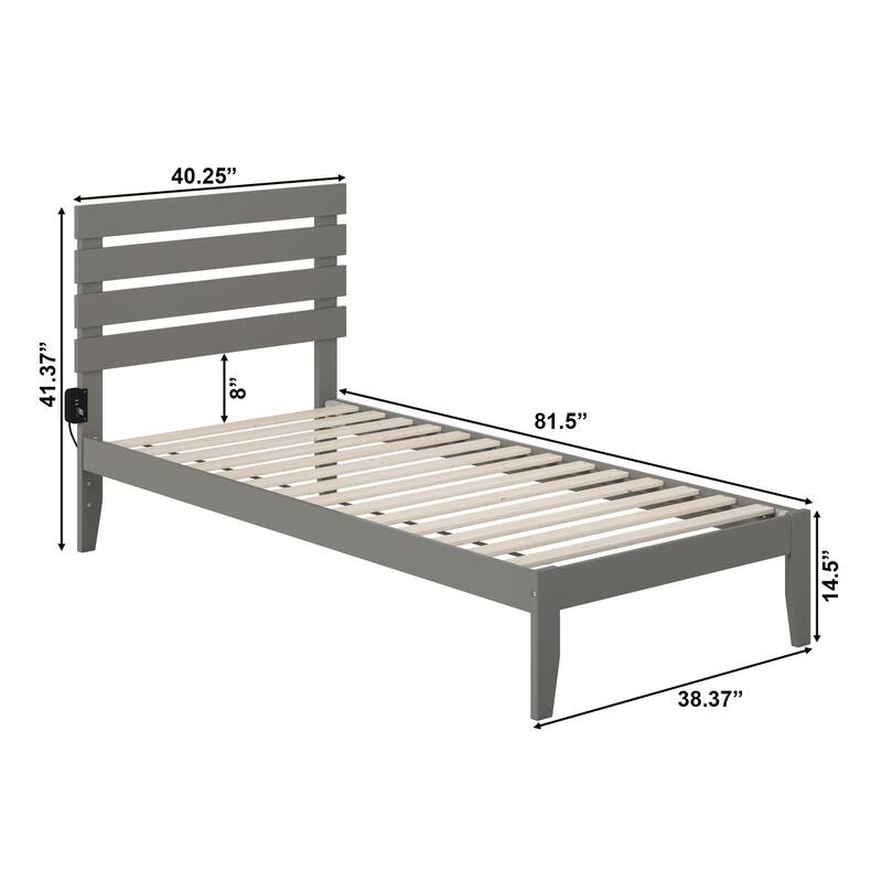 Oxford Platform Bed with USB Charger