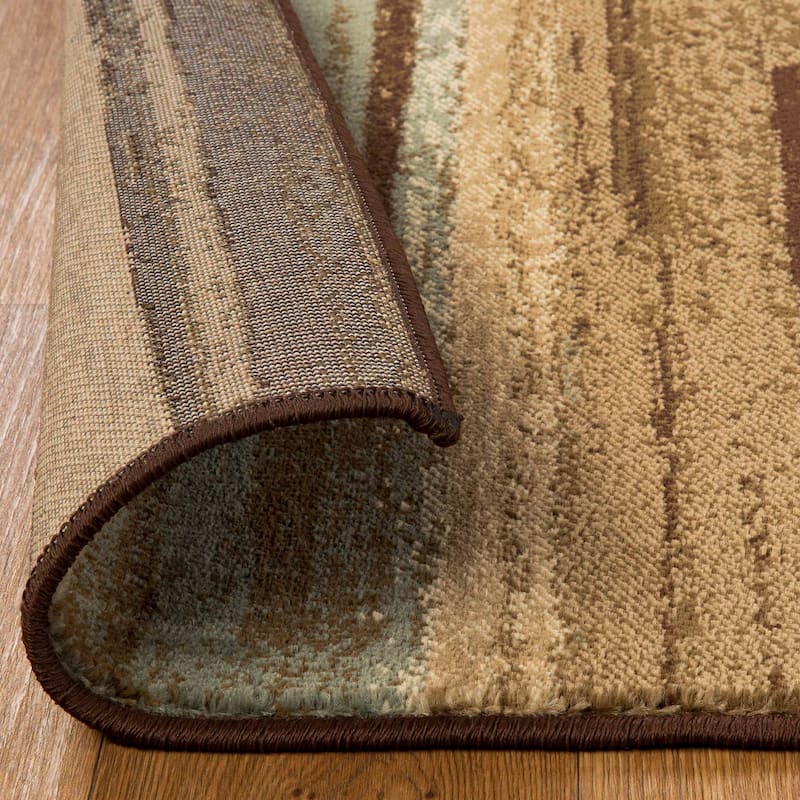 Superior Stripes Abstract Lines Power-Loomed Indoor Area Rug