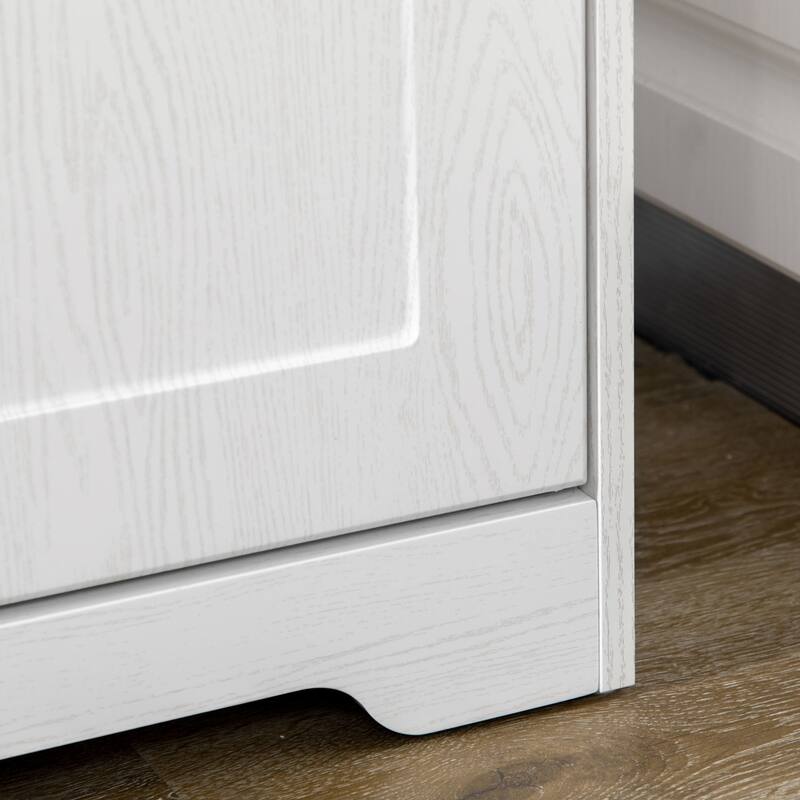 HOMCOM Kitchen Pantry, Freestanding Cupboard with 2 Doors, Adjustable Shelves for Living Room, Dining Room and Bedroom