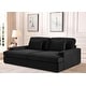 preview thumbnail 1 of 13, 94.49''W Velvet Square arms Oversized Sofa / twin-sized Sofa Bed