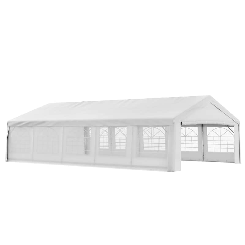 Outsunny 20' x 32' Heavy Duty Party Tent, Large Canopy Tent w/ Removable Protective Sidewalls