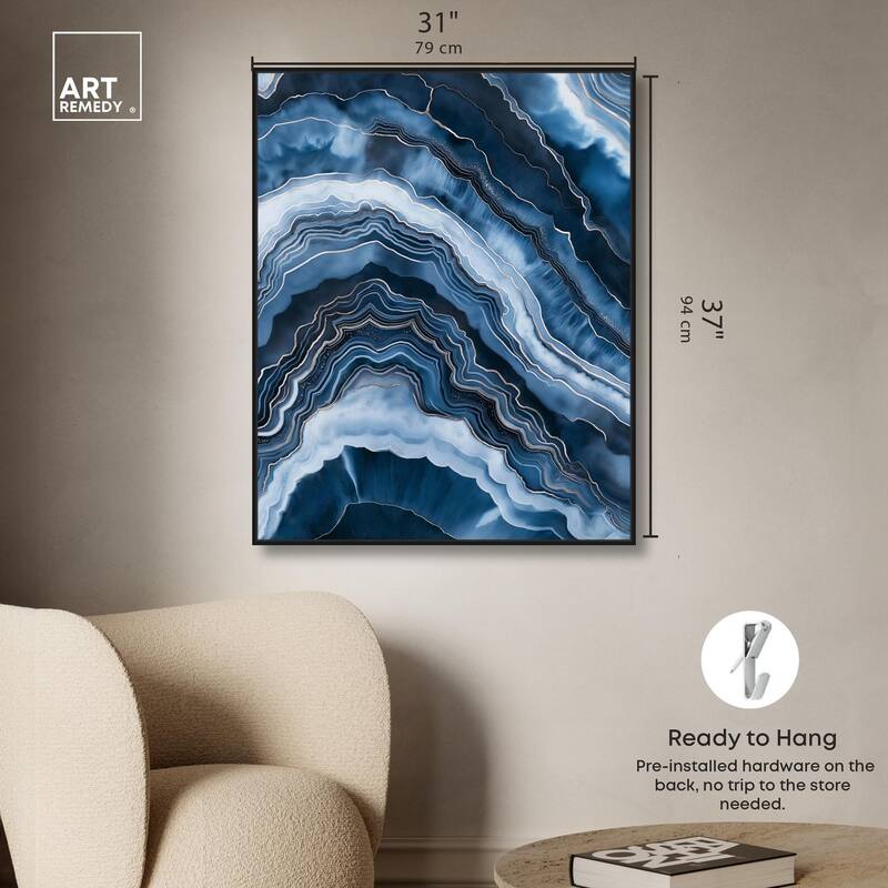 Azure Abyss Layers Canvas by Art Remedy