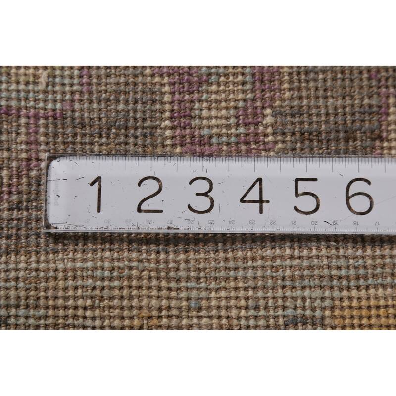 Vegetable Dye Oushak Turkish Large Rug Hand-Knotted Wool Carpet - 9'11"x 13'9"