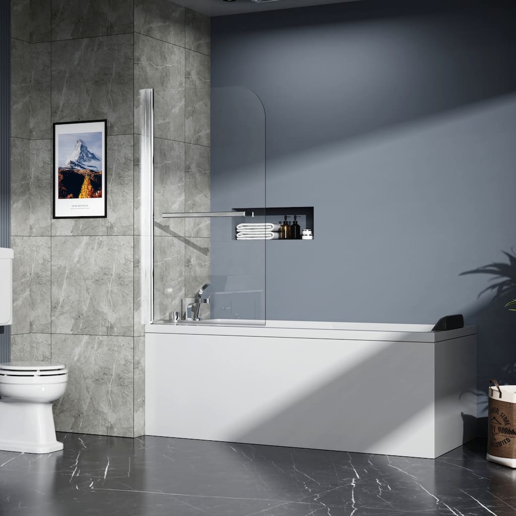 31"X55" Bathtub Screen Framless Shower Door