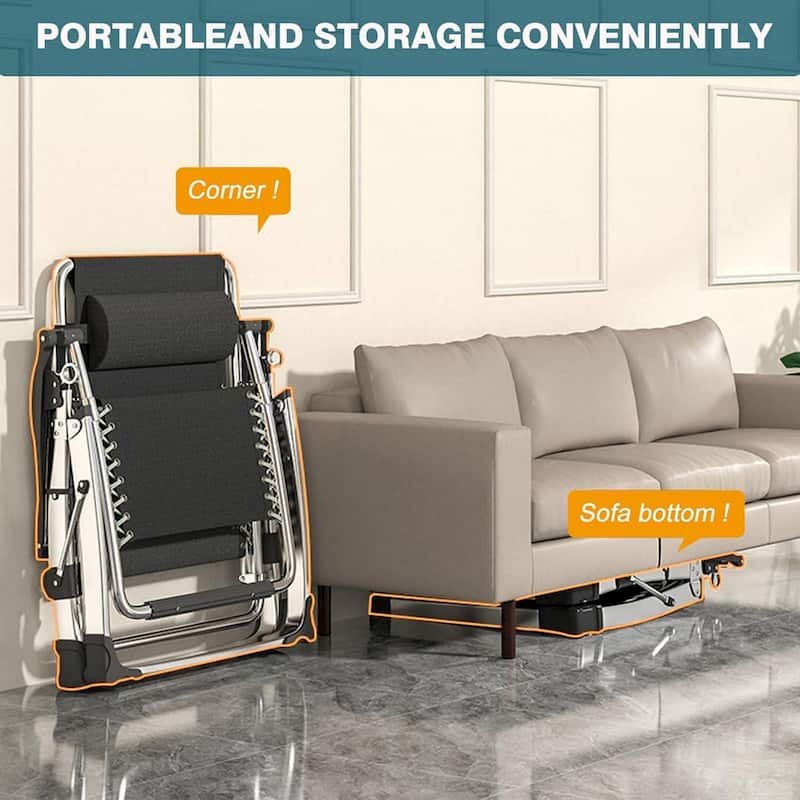 DoCred Zero Gravity Chair, Folding Adjustable Patio Lounge Chair