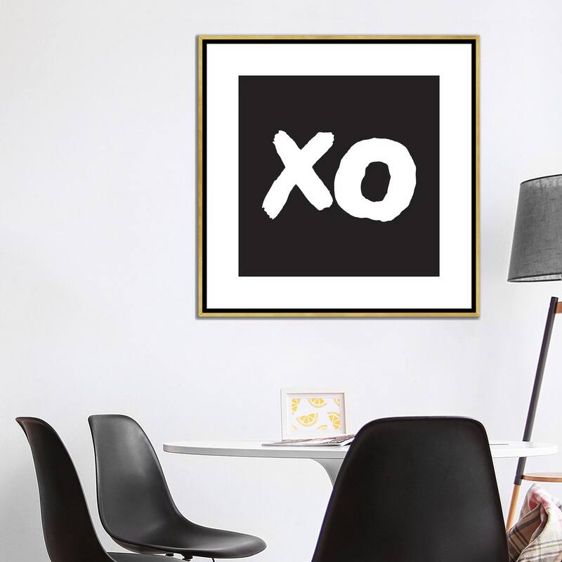 iCanvas "Xo Black Box" by Pixy Paper Framed
