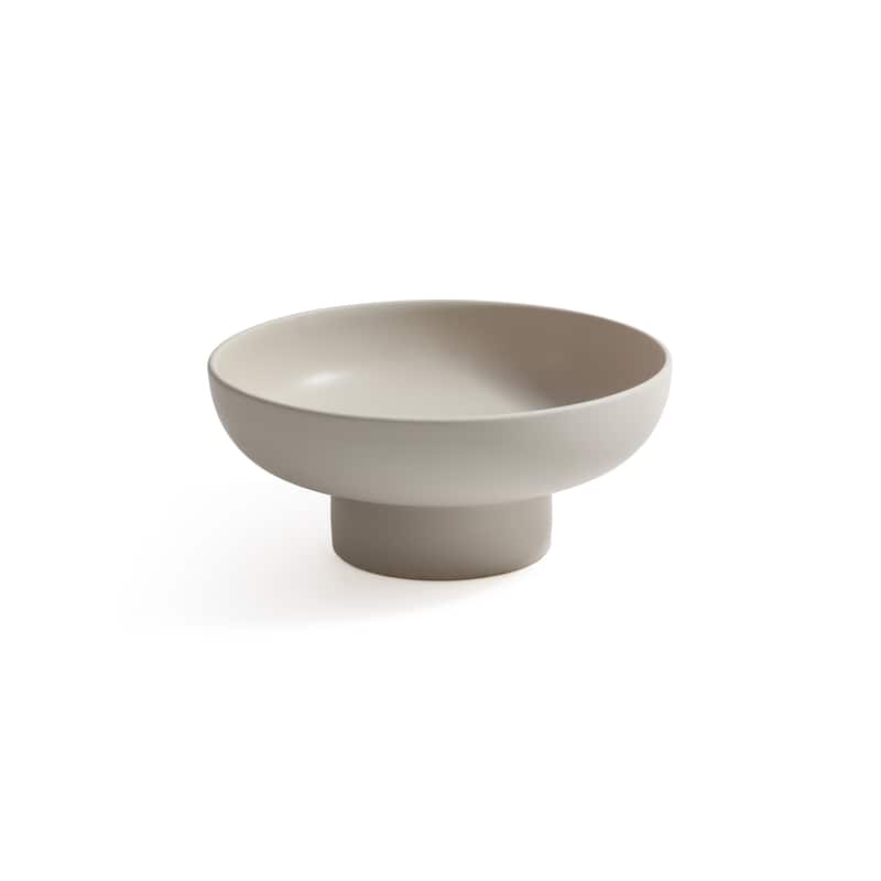 Japanese Ikebana Ceramic Floral Arrangement Bowl - Taupe
