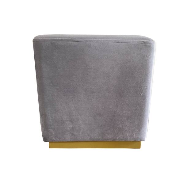slide 2 of 5, Modern Vicky Square Grey Velvet Ottoman