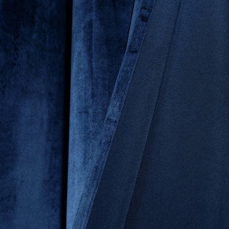 Porch & Den Lapeyrous Velvet Solid Room Darkening Window Curtain Panel Set