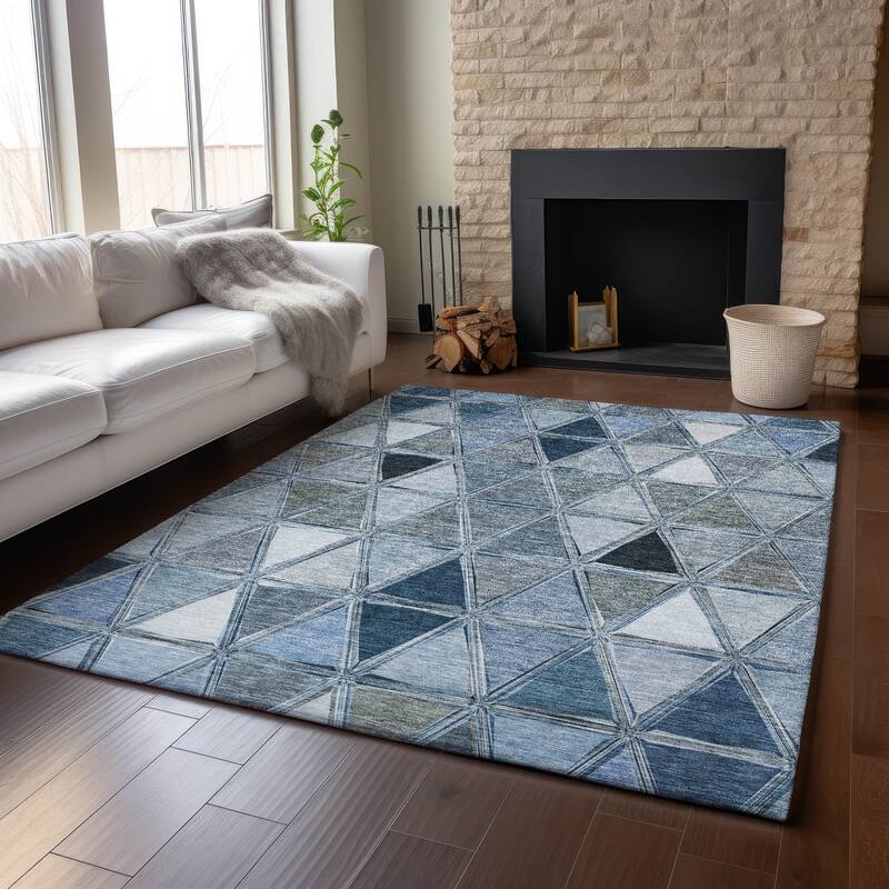 Premium Washable Super Soft Contemporary Mosaic Mayfield Rug