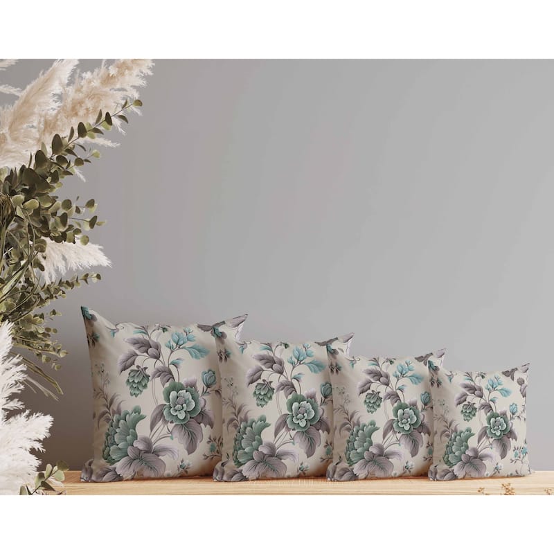 Orchit Magic Indoor/Outdoor Reversible Throw Pillow Ivory and Brown