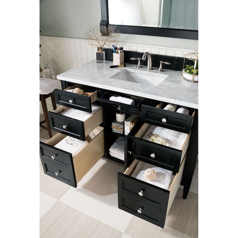 James Martin Vanities Brittany 48" Single Vanity, Black Onyx