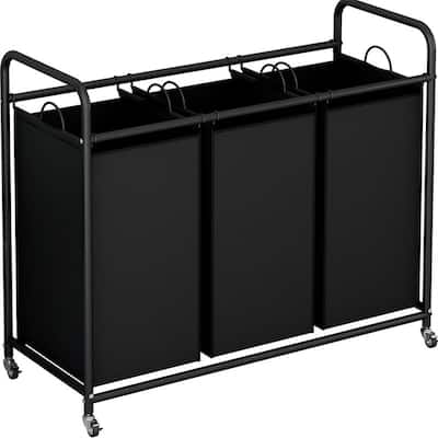 3Bag Laundry Basket Hamper Laundry - 33.46"L x 15.75"W x 32.68"H