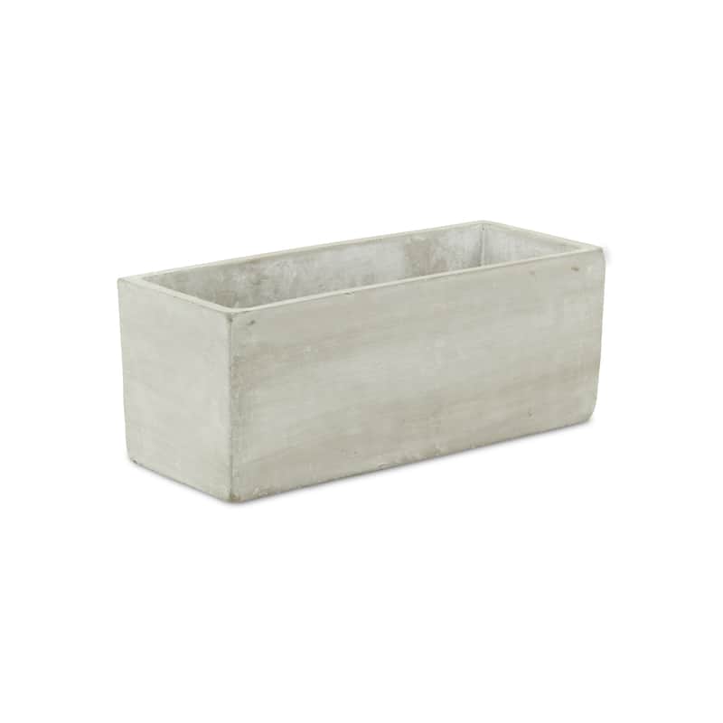 Urbanstone Gray Cement Rectangular Planter