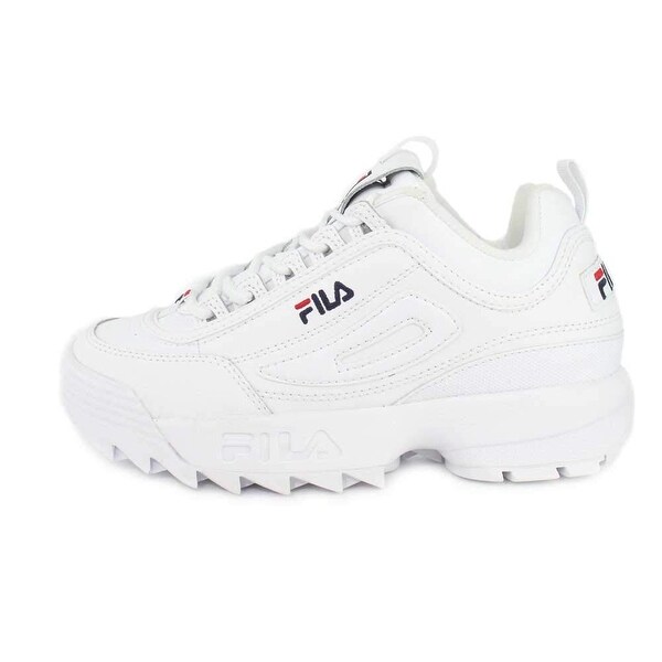 fila disruptor ii low white leather