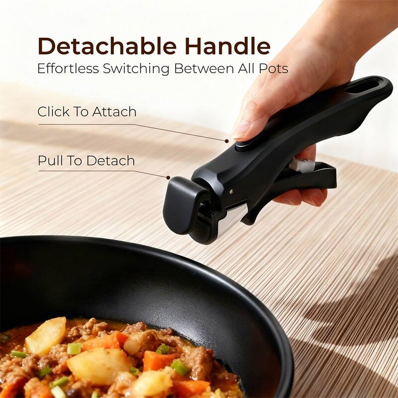 23 Pcs Nonstick Pots And Pans Set Cast Aluminum Cookware Set With Detachable Handles