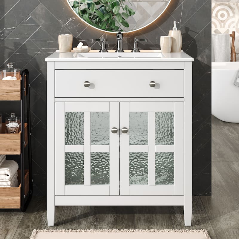 Bathroom Vanity with Ceramic Sink