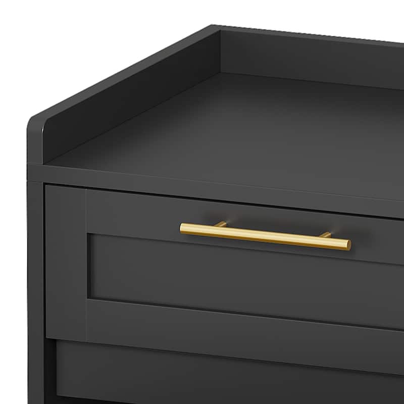 Moasis Double Pull-Out Trash Can Cabinet with Drawer, 2×13 Gallon Kitchen Trash Bin Cabinet
