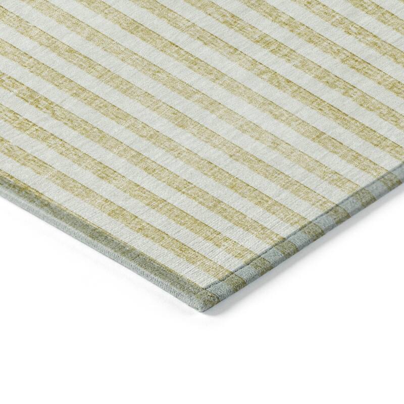 Machine Washable Indoor/Outdoor Contemporary Mod Chantille Rug