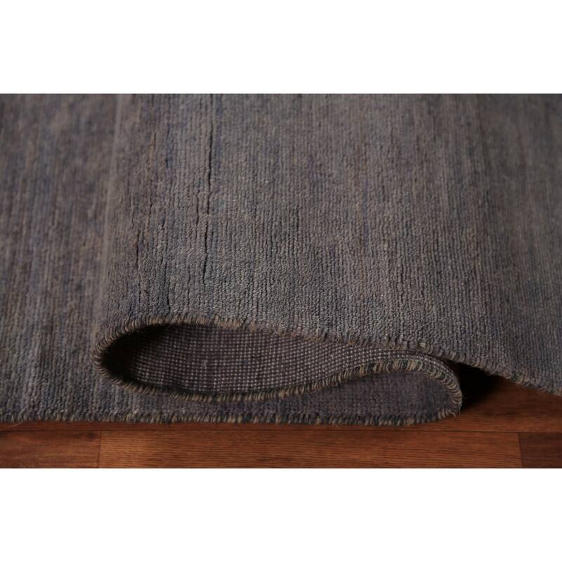 Grays & Blues Gabbeh Modern Area Rug Handmade Wool Carpet - 5'8" x 7'8"
