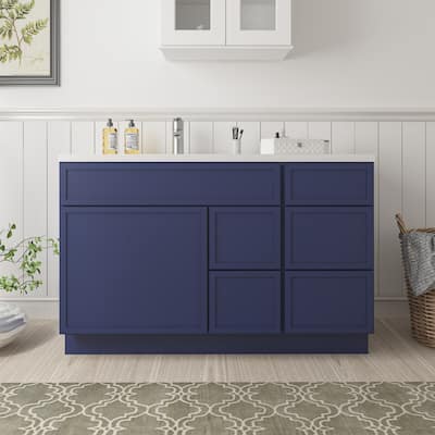 Vanity Art 51" Birch Freestanding Bathroom Vanity Cabinet without Top