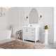 preview thumbnail 4 of 128, Willow Collections 36 in x 22 Aberdeen Freestanding Left Offset Sink Bathroom Vanity with Quartz or Marble Countertop