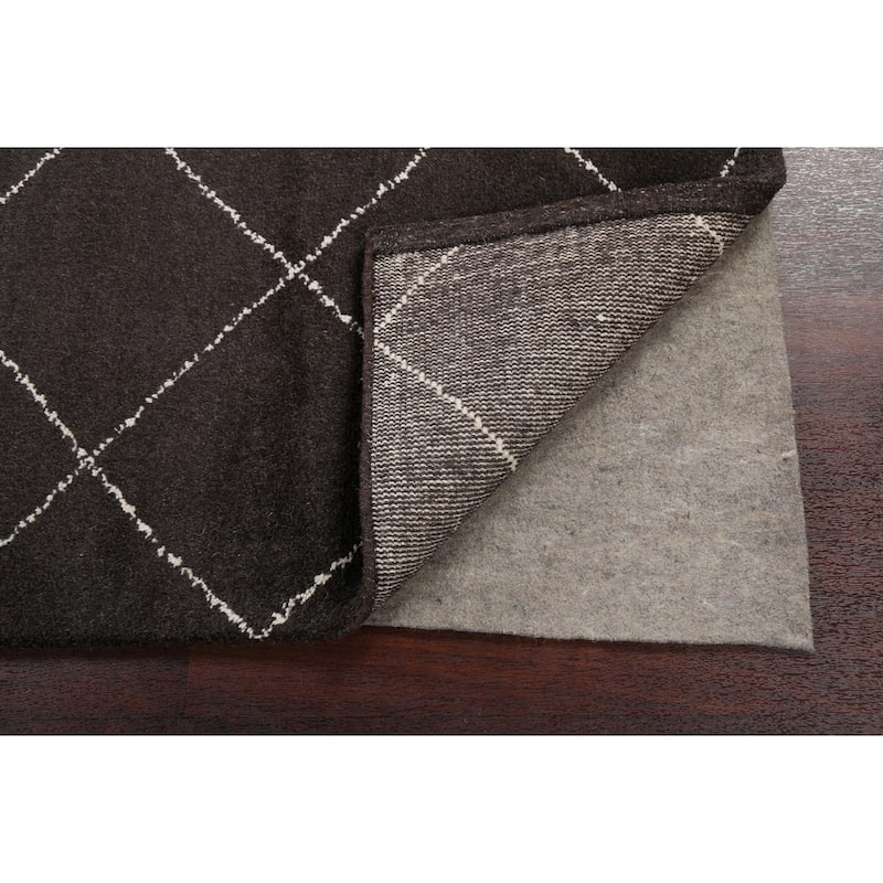 Trellis Modern Moroccan Oriental Area Rug Hand-knotted Wool Carpet - 5'4" x 6'4"