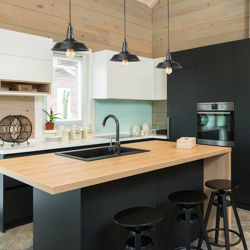 Farmhouse Industrial 1-Light Pendant Lights Pot Barn Lamps for Kitchen Island