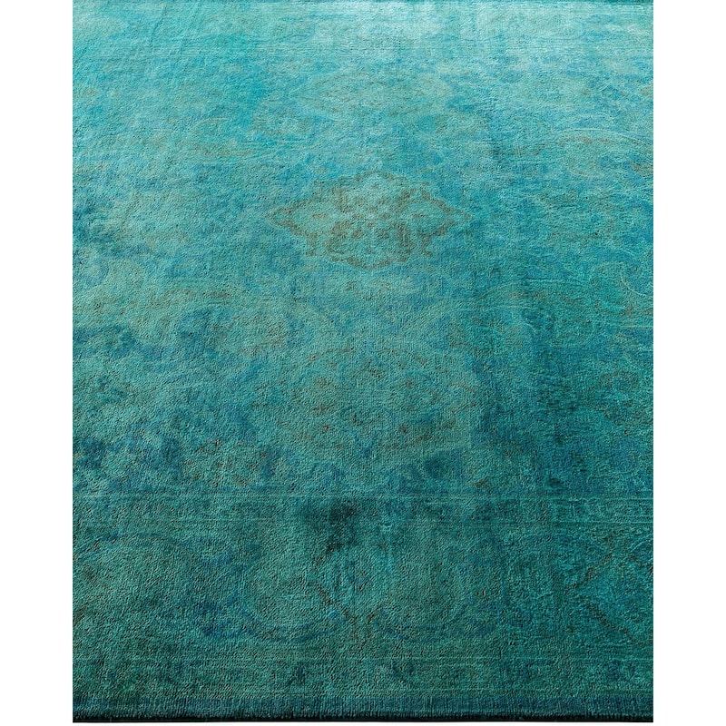 Contemporary Overdyed Wool Hand Knotted Area Rug - 6' 1" x 8' 10"