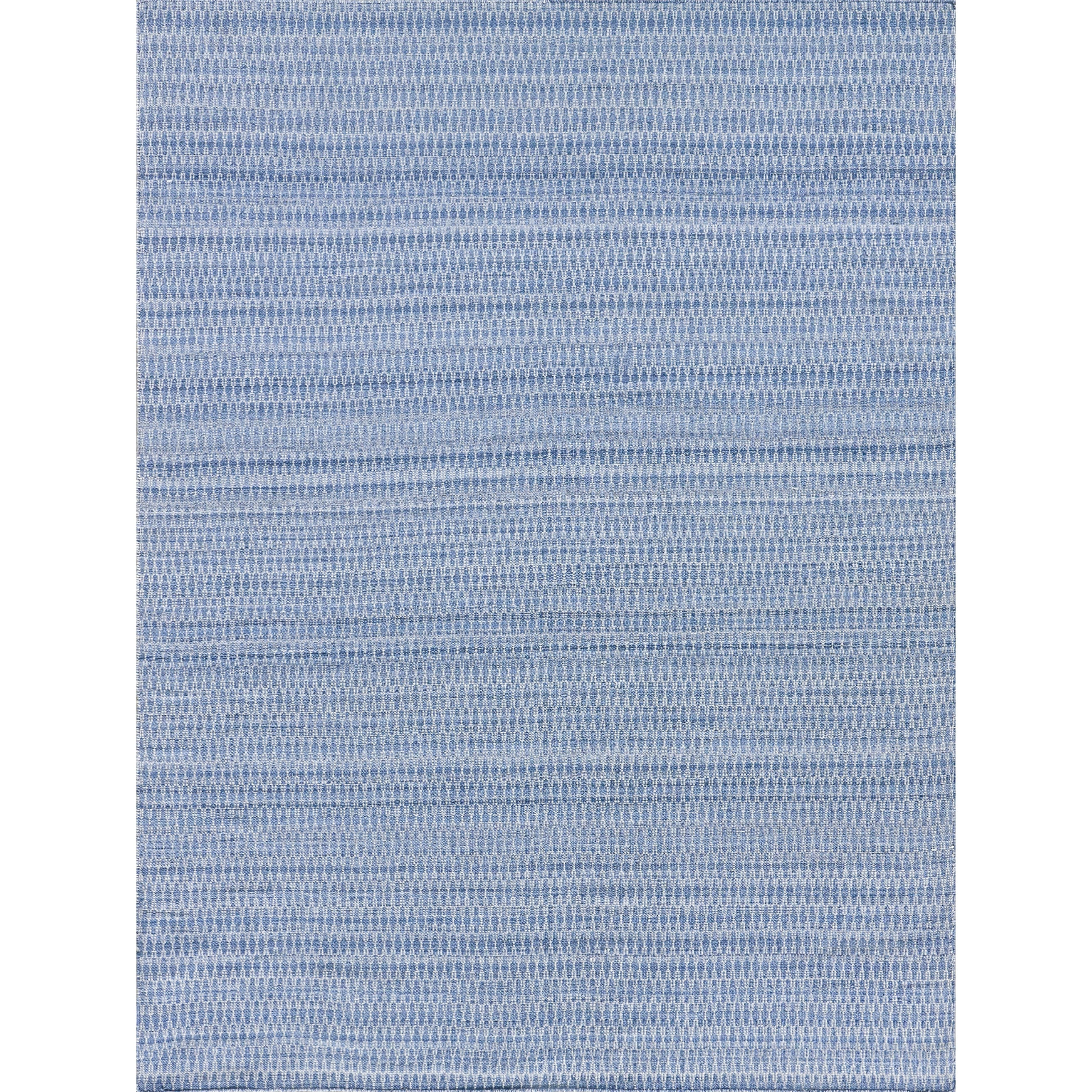 Florence Indoor/Outdoor Flatweave PET yarn Light Blue Area Rug.