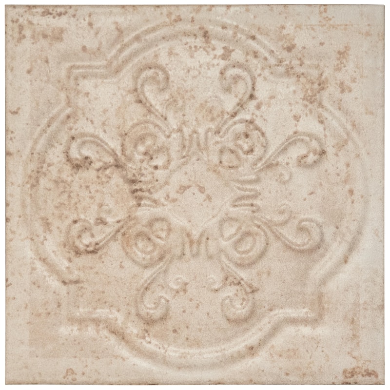 Merola Tile Ritz Ossidato Cream 7-7/8" x 7-7/8" Ceramic Wall Tile