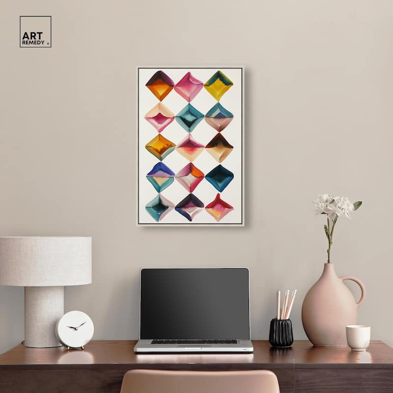 Diamond Grid Canvas by Art Remedy