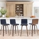 preview thumbnail 108 of 198, 26"/29" Faux Leather Swivel Bar/Counter Stools, Set of 2/3 Set of 4 - Blue - Counter Height