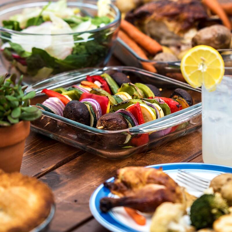 Libbey Baker's Basics 5-Piece Glass Casserole Baking Dish Set with 1 Cover