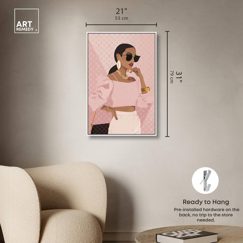 Simple Pink Look Canvas by Art Remedy