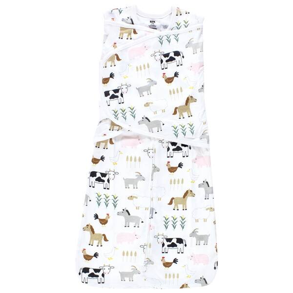 slide 1 of 1, Hudson Baby Convertible Swaddle Sleep Sack, Cute Farm