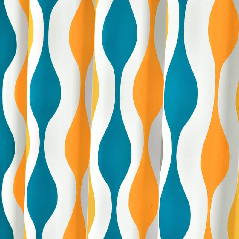 Lush Decor Mid Century Geo Shower Curtain