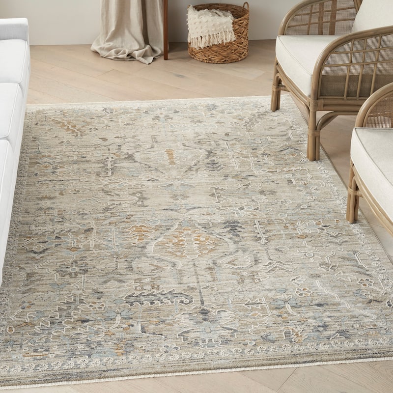 Nourison Nyle Vintage Persian Boho Area Rug - 8'7" x 11'5" - Ivory Taupe - Rectangle