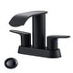preview thumbnail 1 of 41, WOWOW 4 in. Centerset Double Handle Waterfall Bathroom Sink Faucet Matte Black