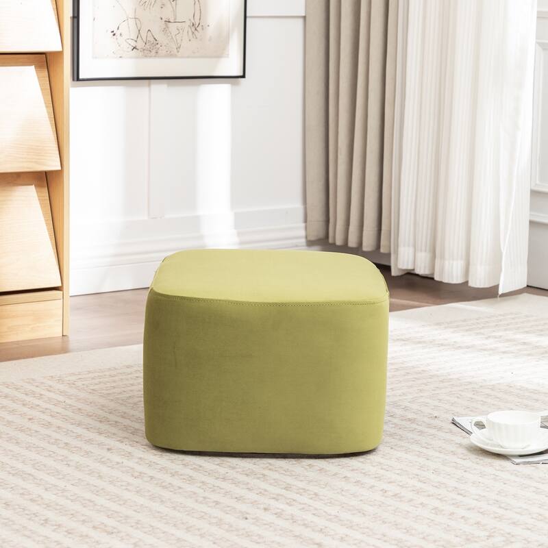 SEYNAR Modern Velvet Rectangle Accent Ottoman