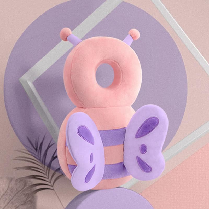 Toddler Baby Head Protection Cushion Cute Baby Walker Head Protector Toddler Adjustable Cartoon Back Protection Pillow