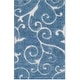 preview thumbnail 24 of 111, SAFAVIEH Florida Shag Shahin Scroll 1.2-inch Thick Textured Rug 2'3" x 4' - Light Blue/Cream