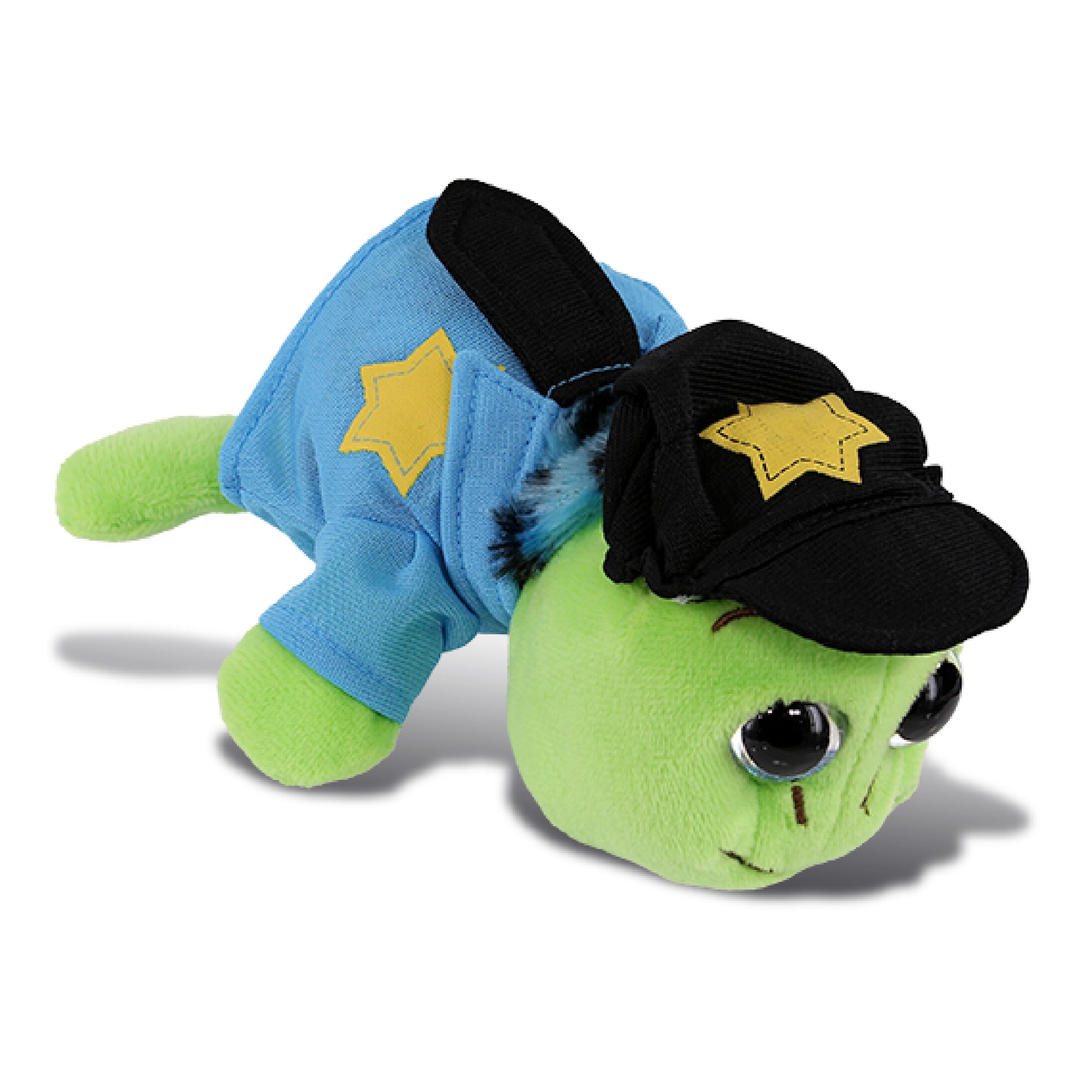 DolliBu Blue Shell Sea Turtle Big Eye Police Officer Plush Toy 6 inches Bed Bath Beyond 39570717