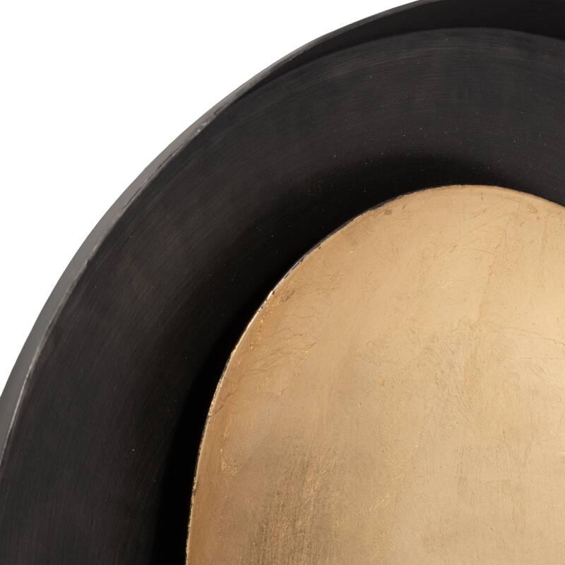 Sagebrook Home Black/Gold Metal Round Votive Holder