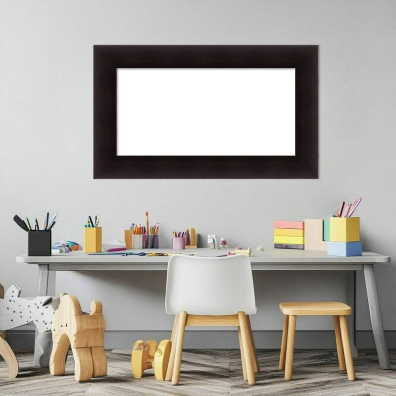 Amanti Art Portico Espresso Framed Dry Erase Magnetic Board